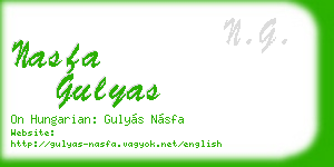 nasfa gulyas business card