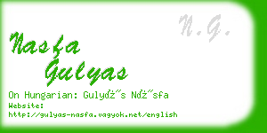 nasfa gulyas business card
